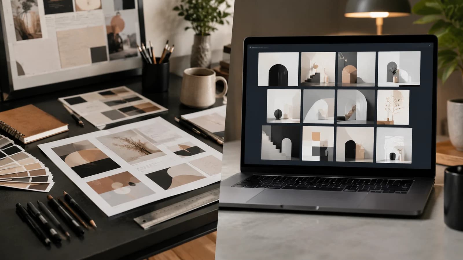 Klasik thumbnail maker ve AI thumbnail generator seçeneklerini karşılaştıran karar panosu